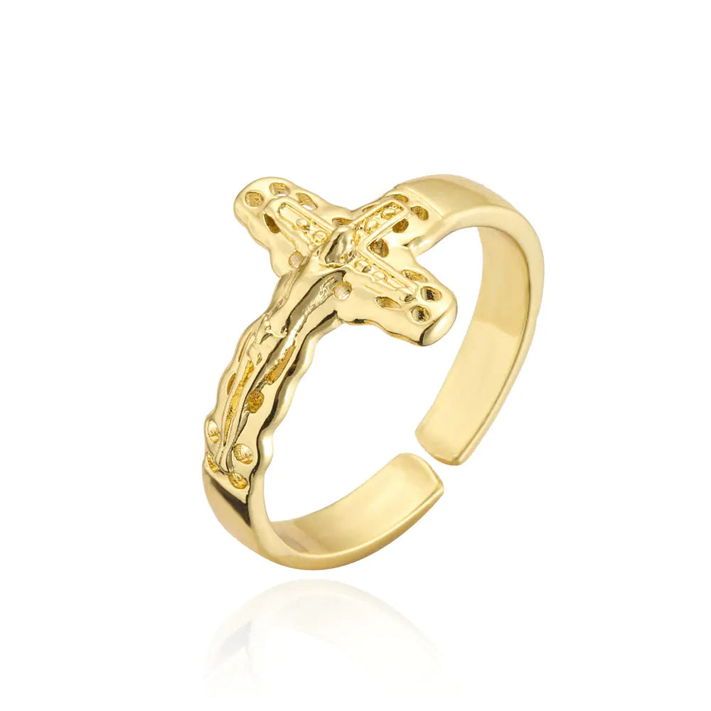 18K Gold Plated Modern Geometric Ring
