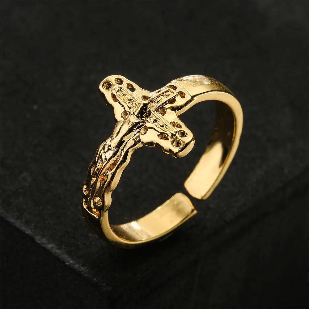 18K Gold Plated Modern Geometric Ring