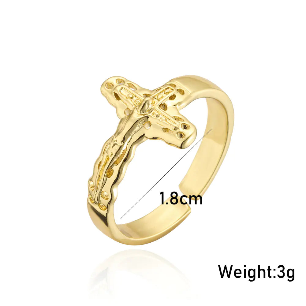 18K Gold Plated Modern Geometric Ring