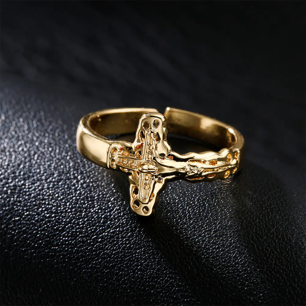 18K Gold Plated Modern Geometric Ring